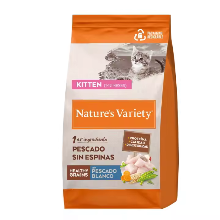 NATURE´S VARIETY CAT HEALTHY GRAIN KITTEN WHITE FISH 3KG - 1