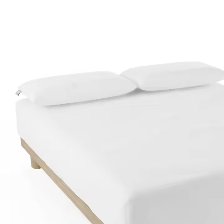 Nalui Sábana Bajera  Blanco 100% Algodón 180 Hilos (Camas max 28cm), Suave, Fresca, Transpirable, Lavable a 30ºC - 1