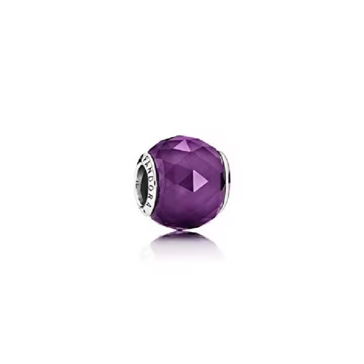 Charm Pandora Facetado Geométrico Morado - 791722NRP - 1