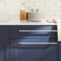 vidaXL Tiradores para armarios 10 uds acero inoxidable 320 mm en color Negro/Bronce/Plateado | almacenamiento funcional diseño moderno para baño dormitorio sala - details 2