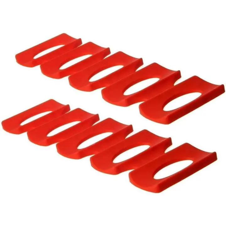 Paquete de 2 botellas rojas y puede apilador fácil plegable vino cerveza racker ahorro de espacio perfecto para gabinete de cocina y nevera rack de almacenamiento - 1