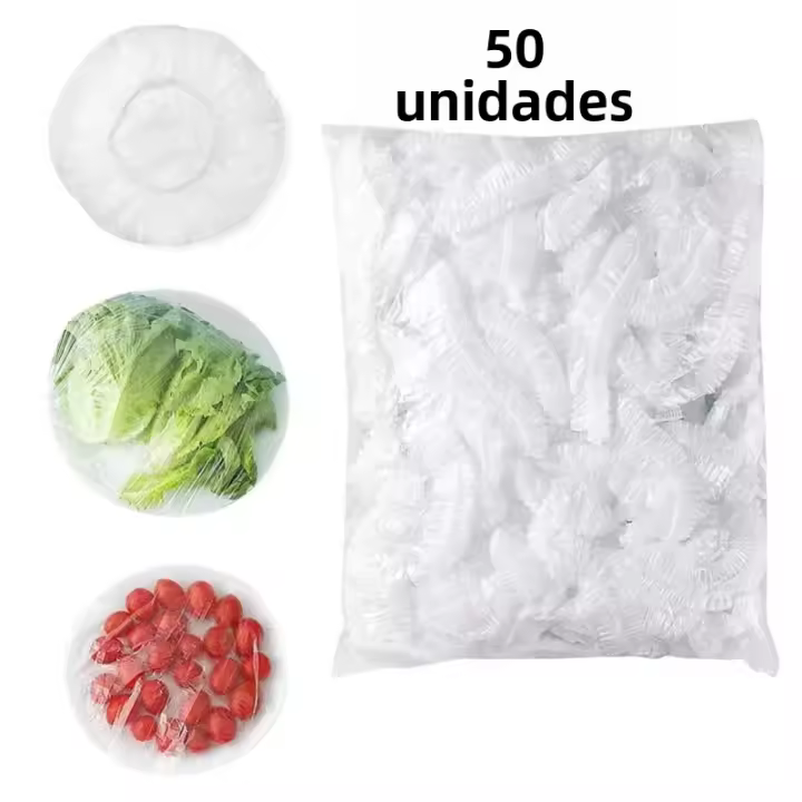 50/500PCS Bolsa De Plástico Desechable Con Cubierta Elástica Para Alimentos Y Bolsa De Fresco Para Cocina Con Tablero Elástico - 1