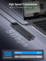 Lemorele Hub USB-C 9 en 1 – HDMI 4K, Ethernet Gigabit, 100W PD, USB-C 5Gbps, SD/TF – Compatible con MacBook, HP, Lenovo, Dell - details 1