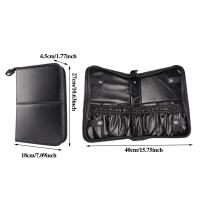 Bolso Organizador De Maquillaje Para Mujer Profesional Plegable Impermeable Con 29/14 Agujeros Estuche Portátil Para Cosméticos Y Cepillos De Maquillaje - details 6