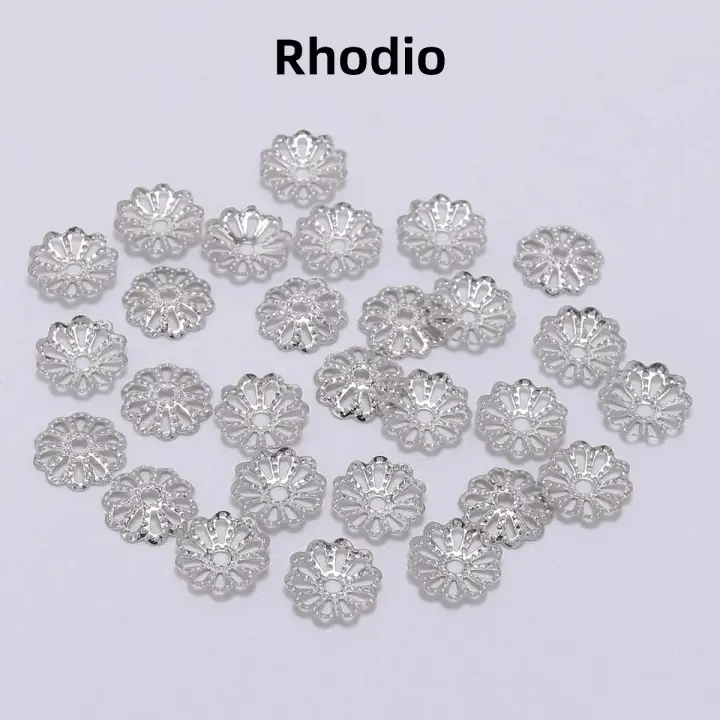 200pcs Capas De Pétalos De Flor Doradas 6mm 9mm Para Accesorios De Joyería DIY Capas De Bolas De Metal Para Creación De Joyas - 1
