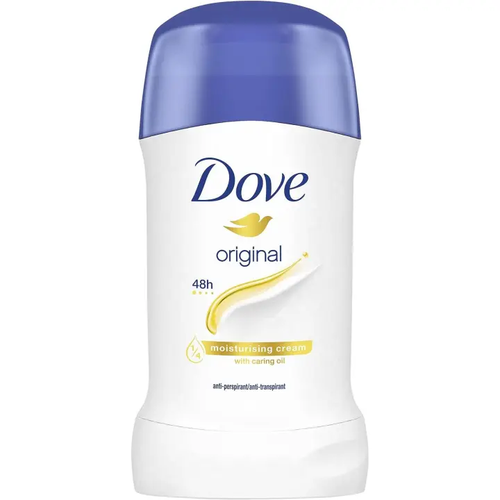 Dove  Desodorante en Barra 48h Original con Aceite Nutritivo 100% Natural - Crema Hidratante 40ml - 1
