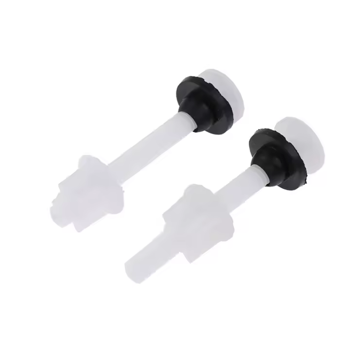 Kit De Reparación Para Asiento De Inodoro Con Tornillos Y Juntas De Plástico 2 Piezas Accesorios Para Baño Herramientas DIY - 1