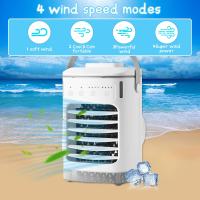 Enfriador de aire, aire acondicionado portátil, enfriador evaporativo 4 en 1, ventilador con rociador y luz nocturna a color. - details 0