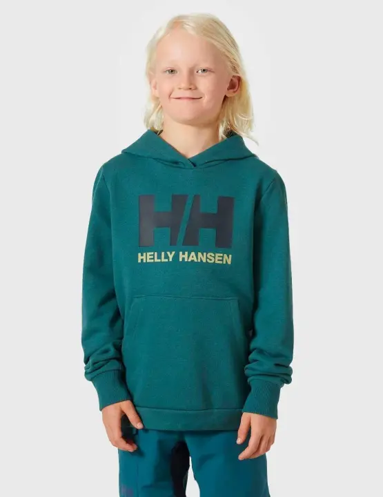 Sudadera Helly Hansen Logo Hoodie verde para niño y niña - 1