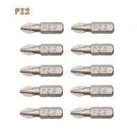 Juego De 10 Piezas De Brocas Eléctricas Hex Shank PH PZ De Acero De Aleación Para Destornilladores 25mm Tamaños PH1 PZ1 PH2 PZ2 PH3 PZ3 - details 10