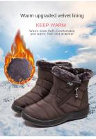 Botas De Invierno Para Mujer Botines De Talla Gruesa Impermeables Moda Zapatos Solids Color Suela De TPU Material Superior Sintético Lining LYCRA Tacón Medio Tobilleras De Piel De Zorro - details 6