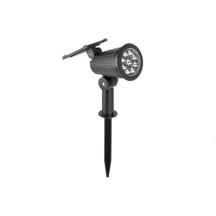 Lámpara De Calle Solar LED Exterior RGB IP65 Impermeable Luz Ajustable Para Jardín Paisaje Hogar Con Luz LED De 9 Varillas - 1
