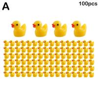 50/100 Pcs Miniaturas De Pato Amarillo Ornamento Figuras Pequeñas De Resina Para Decoración De Hogar Y Paisaje Micro Estilo Pastoral - details 2