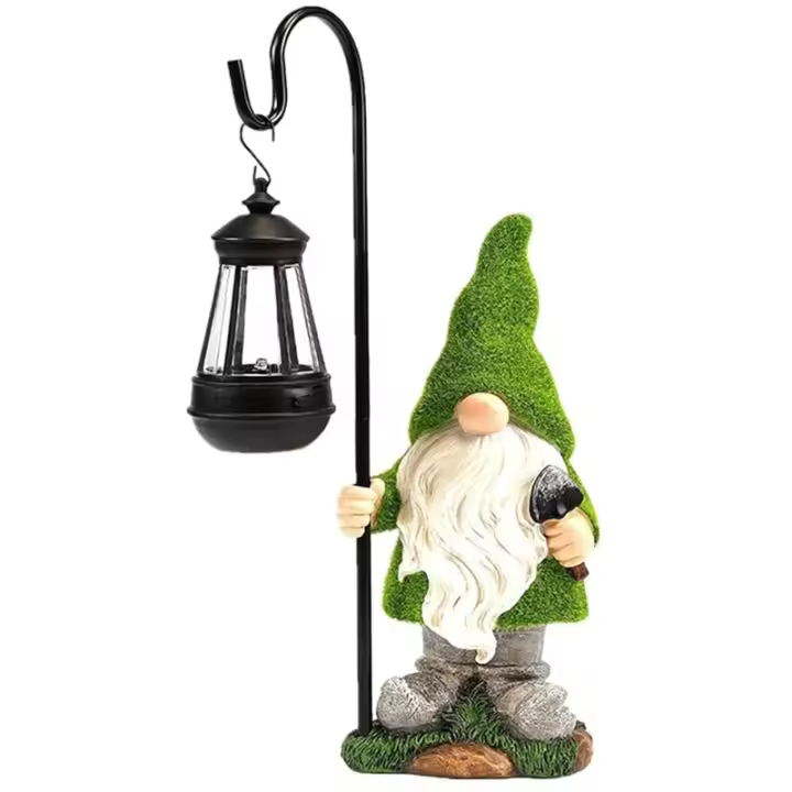 Gnomos de Jardín Solares, estatua en el Aire Libre, decoración de Jardín al Aire Libre, Regalos de inauguración de la Casa, Esculturas artísticos de patio - 1
