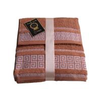 Juego de Toallas de Algodón Portugués 100% - Alta Absorción 600g/m2 - Set de 3 Piezas - Grego Teja - details 1