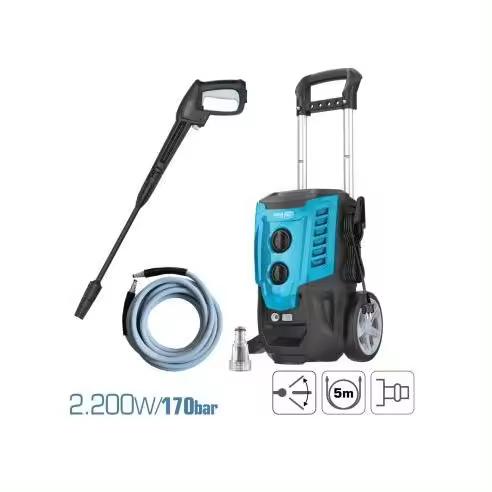 KOMA TOOLS Hidrolimpiadora KOMA TOOLS 2.200W 170 Bar, Boquilla Ajustable - 08473 Hidrolimpiadora Herramientas Eléctricas y Complementos Hidrolimpiadoras - 1