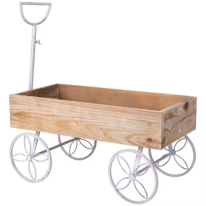 Carro expositor marrón, 63x33x80h cm - 1
