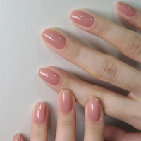 24p Uñas Postizas Cortas De Color Sólido Diseño Elegante Falsas Uñas Artificiales Full Coverage Desmontables Uñas Press on Acrílicas Para Mujeres Y Profesionales - details 1