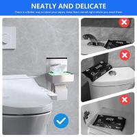 Soporte de Papel higiénico sin taladrar-Sus304 Soporte de Papel higiénico Plisado de Maple inoxidable con estante-Soporte de Papel higiénico con Caja de toallitas húmedas-Aseos - details 3
