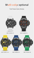 Reloj Deportivo De Cuarzo Para Hombres MEGIR Con Grande Dial Luminiscencia Resistente Al Agua Cronógrafo De Correa De Silicona Y Manos Luminosas 8115 - details 8