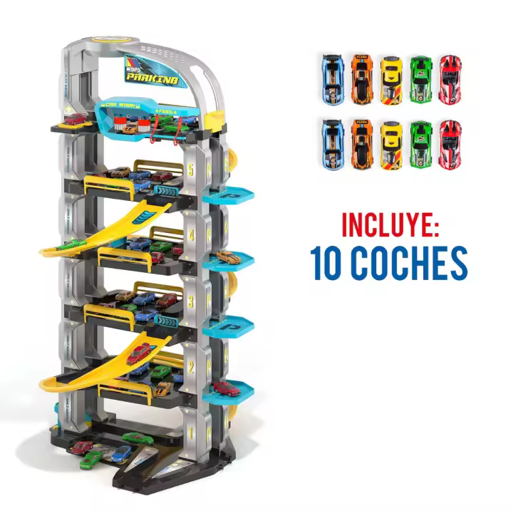 MOLTO Parking de juguete "Future" 6 plantas + 10 coches - 1