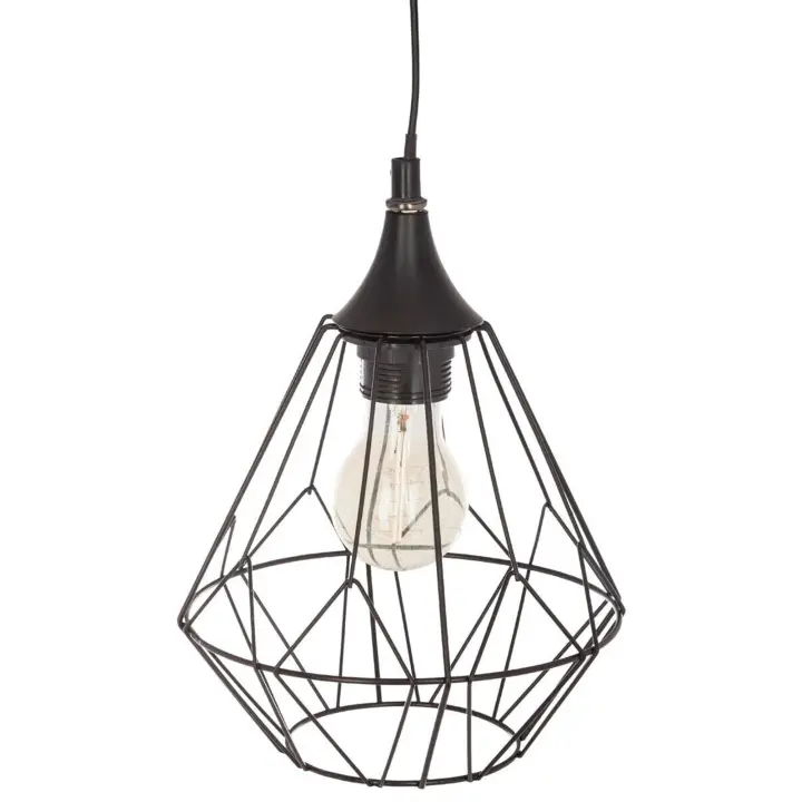 Atmosphera Lámpara de Techo Metálico Negro Suspensión D19 H27 - Diseño Geométrico - 1