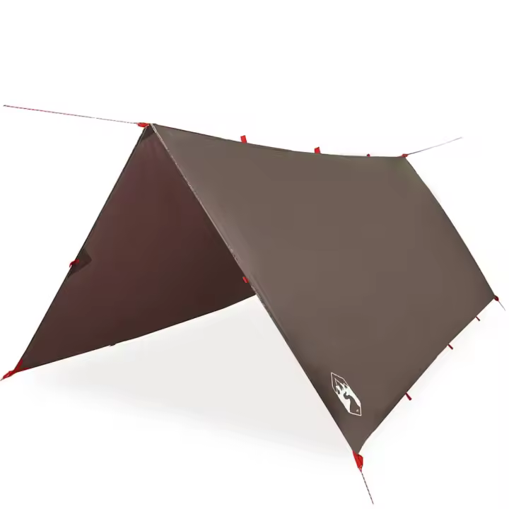 vidaXL Lona de camping impermeable marrón 406x306 cm - 1