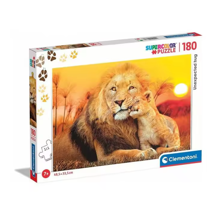 PUZZLE 180 PIEZAS SUPERCOLOR FOTO LEON Y CRIA DE CLEMENTONI - 1