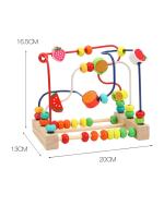 Juguetes De Madera Para Niños Rompecabezas De Frutas Dibujos Animados Cuentas Aprendizaje Counting Circulos Montessori Educativo Temprano Laberinto - details 9
