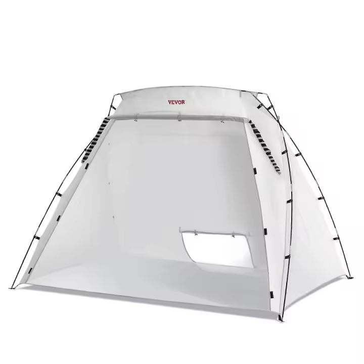Cabina de Pintura portátil, tienda de Pintura en aerosol más grande con Piso incorporado y Pantalla de Malla, Estación de Tienda de Pintura para muebles, herramienta de baño, 10x7x6ft Spray Pa - 1