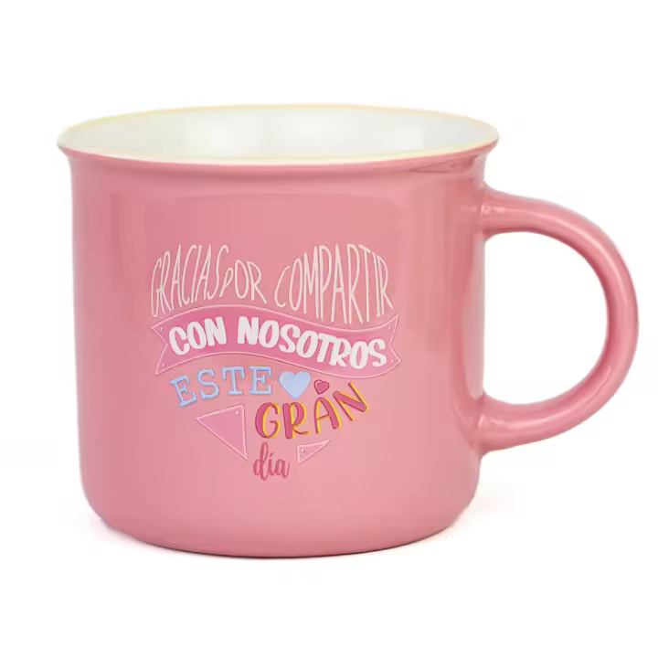 Pack de 6 a 30 unidades de tazas con frases, Tazas de cerámica con frases, 4 modelos, 360ML, regalos para invitados boda, detalles boda invitados, detalles bautizo comunión cumpleaños para invitados, bodas ideas, Regalantes.com - 1