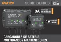 NOCO GENIUS2X2: Cargador 2-Banco 4A (2A/Banco), 6V y 12V, Mantenedor y Desulfatador para Baterías de Plomo-Ácido y Litio - details 0