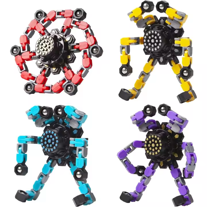 Fidget Spinners transformables 4 piezas para niños y adultos, juguetes sensoriales para el Alivio del estrés - 1