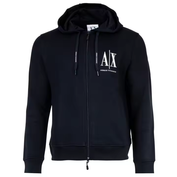 A|X ARMANI EXCHANGE Chaqueta de hombre - Chaqueta de chándal, capucha, algodón, unicolor - 1