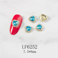 5PCS Decoración De Uñas Con Diamantes Corazones Cheering Accesorios Redondos Para Manicura Arte De Uñas Moda - details 2