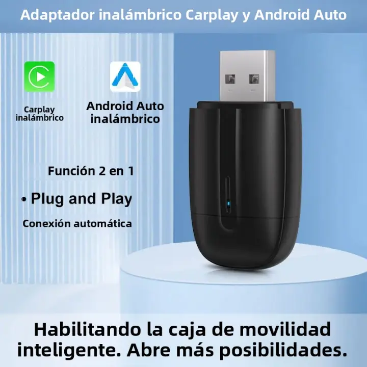 Adaptador USB/Wi-Fi Dual FLIXIVI Para Coche CarPlay/Android Auto Mini Smart Box Plug Conectividad Rápida Universal Compatible Con Más De 600 Modelos De Coche - 1
