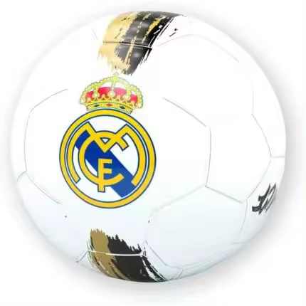 Balón de Futbol Real Madrid Grande, Licencia Oficial 100%, Color Blanco y Negro, Rogers - Kiglam - 1