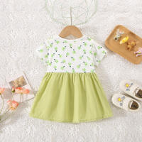 Vestido De Verano Para Bebé Niña Con Pétalos De Algodón Corto Con Mangas Y Tirantes Doble Capa Estilo Cute Para Niñas De 0 a 3 Años - details 4