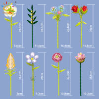Bloques De Construcción 3D HUIQIBAO MOC Modelo De Flor Juguete Educativo Para Niños Kit De Bloques De Sunflower Y Rosa Decoración Del Hogar - details 16