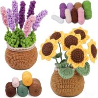 Kit De Crochet Para Principiantes Con Video Tutorials Incluidos Kit De Tejer Para Comenzantes Con Flores Material De Lana - details 5