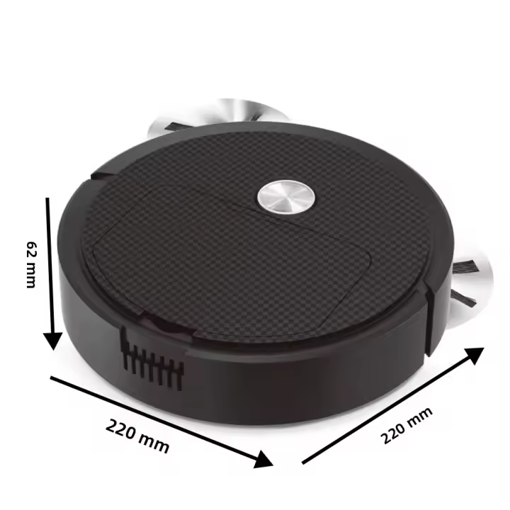Robot Aspirador Automático Fully Automatic Sweeping USB Recargable Secado Y Limpieza De Suelos Inteligente Para El Hogar Blanco Y Negro - 1