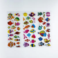 12 Hojas De Pegatinas 3D De Peces Marinos Para Niños Y Niñas Decoración De Álbum De Fotos Regalo Divertido Con Diseño De Dibujos Animados Marinos - details 6