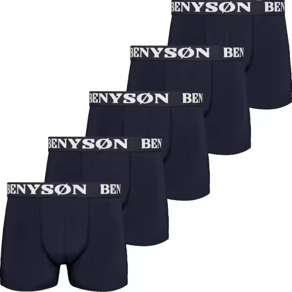 Calzoncillos Boxer Hombre Algodón - Ropa Interior Masculina Transpirable y Confortable Paquete de 5 Unidades, no rasguñan la Piel, Ropa Interior de algodón Calzoncillos color Negro Boxers para Hombre Pack de 5 Unidades - 1
