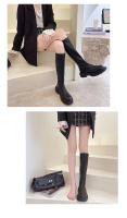 Botas Largas Para Mujer Con Forro Polar Zapatos De Caballero De Otoño E Invierno Européicos Y Americanos Talla 42 - details 4
