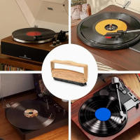 Limpieza De Disco De Vinilo 1pc Herramienta De Limpieza Con Mango De Madera Y Material PP Adecuada Para Turntable Y LP Mantenimiento Cepillo De Limpieza - details 1