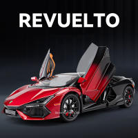 Modelo De Coche Miniatura Lambor Revuelto 1:24 En Escala Con Puertas Abiertas Juguetes De Metal Para Niños Regalo De Vehículo Supercar - details 0
