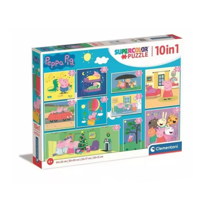PUZZLES PROGRESIVOS 10 EN 1 PEPPA PIG DE CLEMENTONI - 1