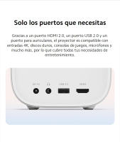 Mi Smart Projector 2|Pantalla impresionante de hasta 120" | Corrección trapezoidal automática multiángulo* Las imágenes más nítidas en 1080p | Android TV™ certificado - details 13