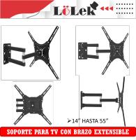 🟢 Soporte de Pared para TV LoLek con Brazo Extensible – Compatible con Pantallas de 14" a 55", Soporta hasta 50 kg – Instalación Fácil con Tornillos Incluidos – Diseño Ajustable y Resistente, Ideal para LED, LCD y Plasma 📺🔩 - details 1