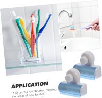 2 soportes para cepillos de dientes de pared con organizador de baño fácil de instalar, soporte de succión que ahorra espacio para uso familiar, diseño de cubierta para protección contra el polvo y el agua. - details 4